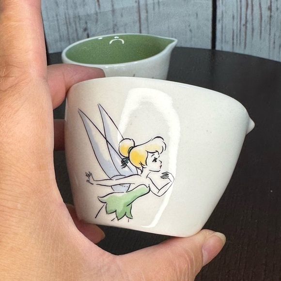 RAE DUNN X DISNEY TINKERBELL 4 piece set ceramic measuring cup Whimsical nwt - Picture 8 of 13